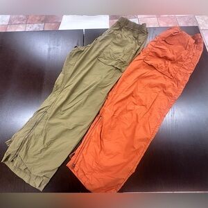 Two pairs of size large women’s baggie pants